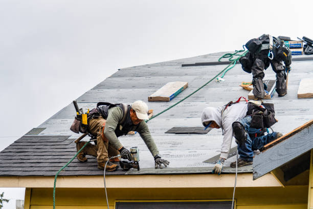 Professional Gutter Installation technician working in Centerville, CA